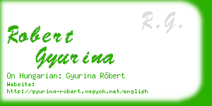 robert gyurina business card