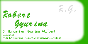 robert gyurina business card